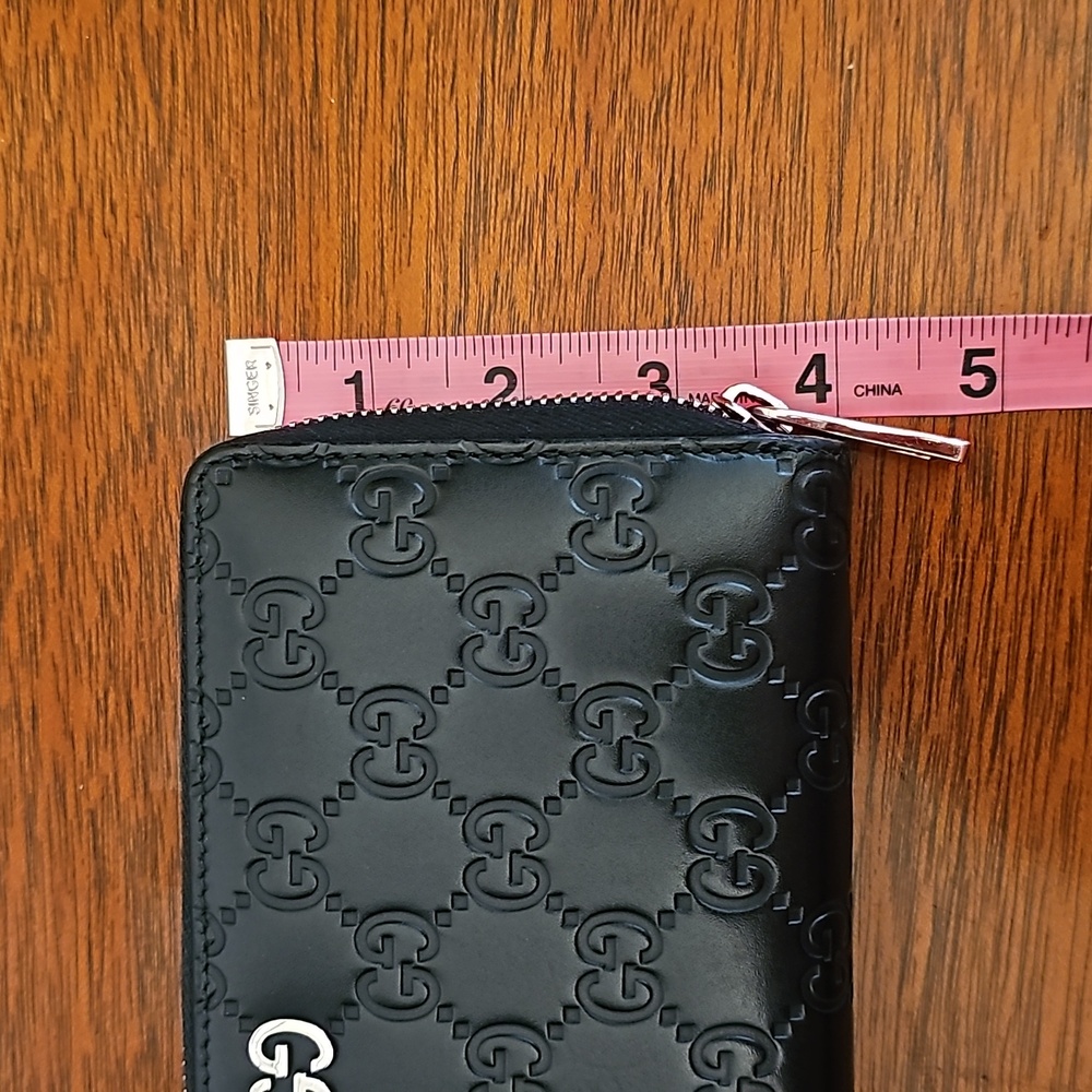 Authentic Gucci Logo Black Continental Wallet - Picture 9 of 11